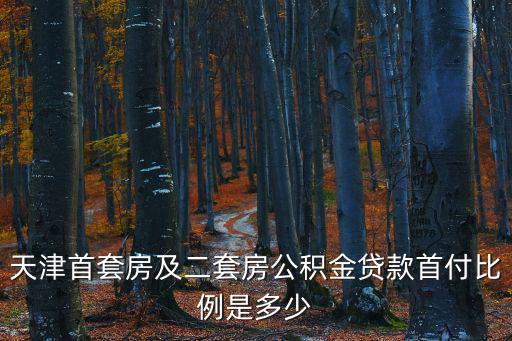 天津市公積金付首付，天津首套房及二套房公積金貸款首付比例是多少