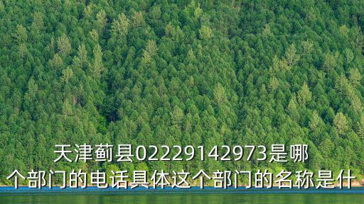 天津薊縣02229142973是哪個(gè)部門的電話具體這個(gè)部門的名稱是什