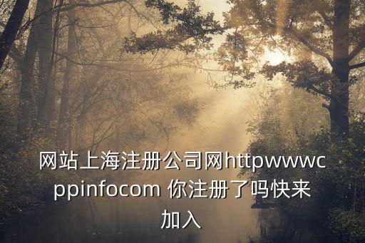網(wǎng)站上海注冊公司網(wǎng)httpwwwcppinfocom 你注冊了嗎快來加入