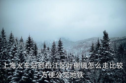 上海火車站到松江區葉榭鎮怎么走比較方便公交地鐵