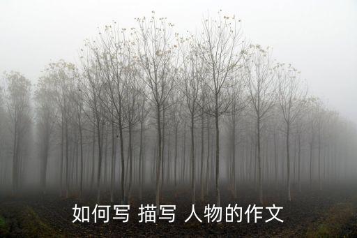 如何寫 描寫 人物的作文