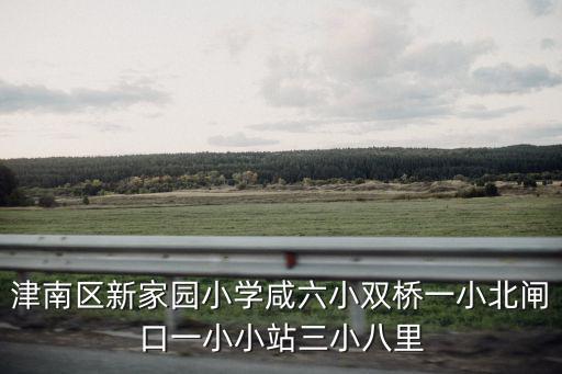 津南區新家園小學咸六小雙橋一小北閘口一小小站三小八里