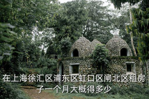 在上海徐匯區浦東區虹口區閘北區租房子一個月大概得多少