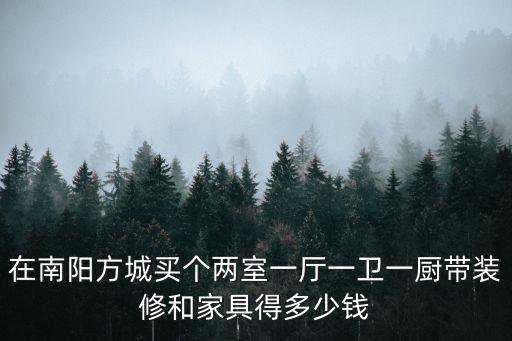 2015年南陽的房價如何，在南陽方城買個兩室一廳一衛一廚帶裝修和家具得多少錢