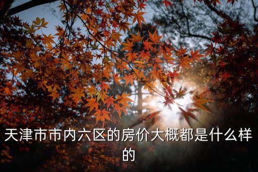 天津市市內六區的房價大概都是什么樣的