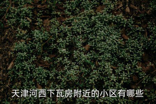 天津河西下瓦房附近的小區(qū)有哪些