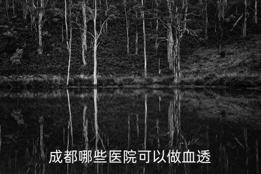 成都哪些醫(yī)院可以做血透