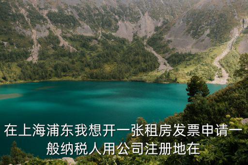 誰需要上海市正規房租發票，在上海浦東我想開一張租房發票申請一般納稅人用公司注冊地在