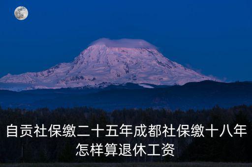 自貢社保繳二十五年成都社保繳十八年怎樣算退休工資
