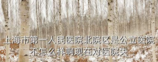 上海市第一人民醫院北院區是公立醫院不怎么樣啊現在對醫院失