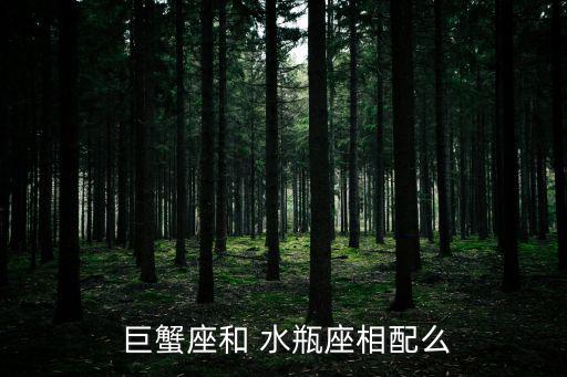  巨蟹座和 水瓶座相配么
