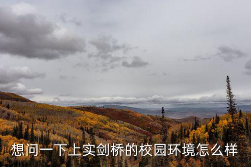想問一下上實劍橋的校園環境怎么樣