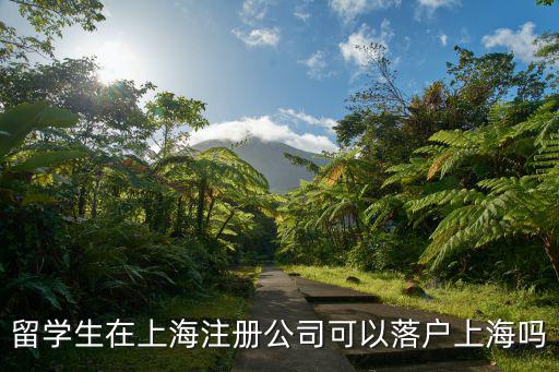 留學(xué)生在上海注冊公司可以落戶上海嗎