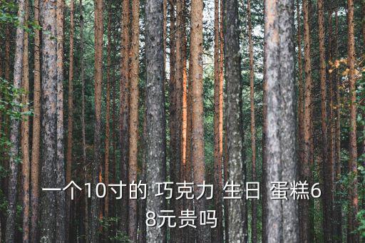 一個10寸的 巧克力 生日 蛋糕68元貴嗎