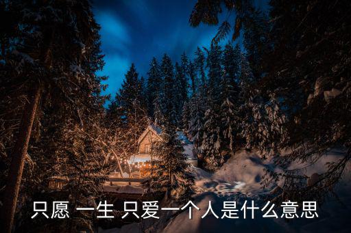 一生只愛一個人,我只希望這一生能和自己白頭偕老