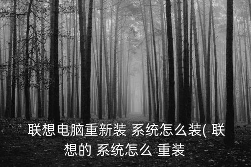  聯(lián)想電腦重新裝 系統(tǒng)怎么裝( 聯(lián)想的 系統(tǒng)怎么 重裝