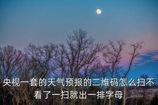 央視一套的天氣預報的二維碼怎么掃不看了一掃就出一排字母