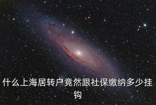 什么上海居轉戶竟然跟社保繳納多少掛鉤