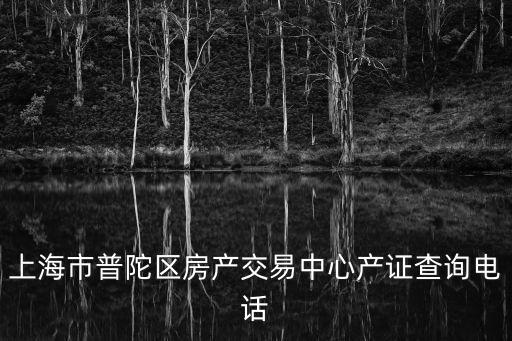 上海市普陀區房產證，上海市普陀區房產交易中心產證查詢電話