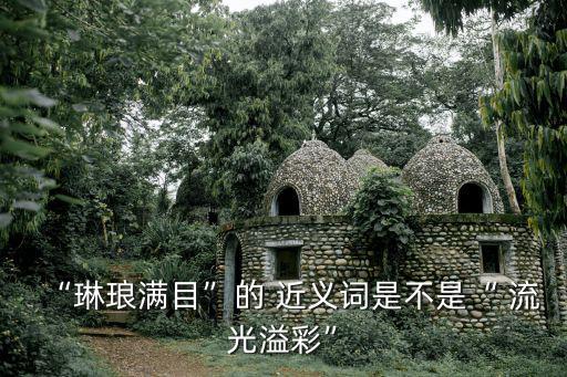 “琳瑯滿目”的 近義詞是不是“ 流光溢彩”