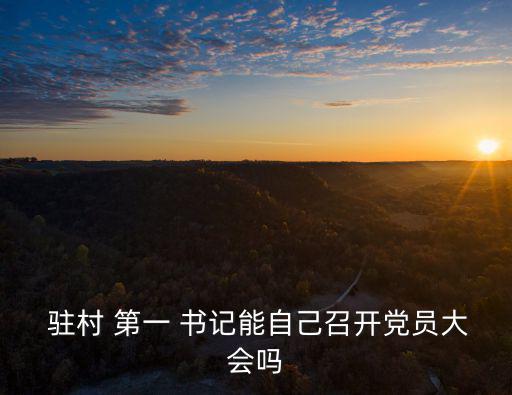  駐村 第一 書記能自己召開黨員大會嗎