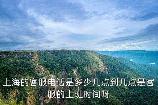 上海的客服電話是多少幾點到幾點是客服的上班時間呀
