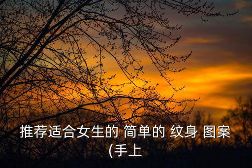 推薦適合女生的 簡單的 紋身 圖案(手上