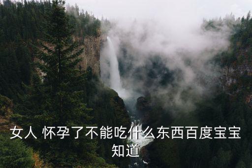 女人 懷孕了不能吃什么東西百度寶寶知道