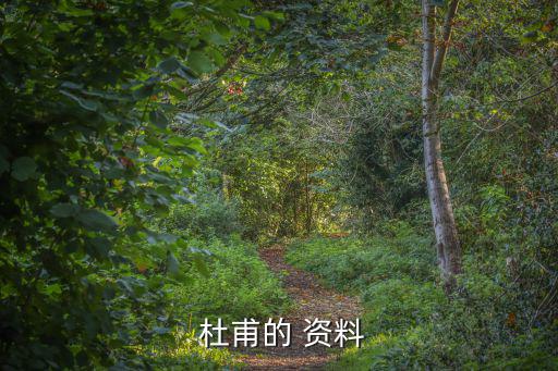 杜甫資料,唐朝詩人杜甫的傳世之作
