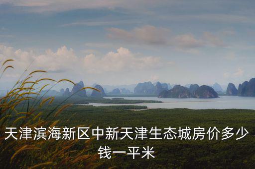 天津濱海新區中新天津生態城房價多少錢一平米