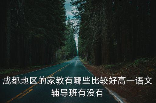 成都地區的家教有哪些比較好高一語文輔導班有沒有