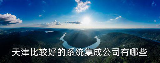 天津比較好的系統集成公司有哪些
