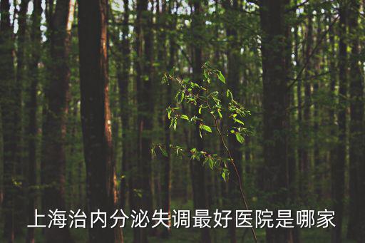 上海治內分泌失調最好醫院是哪家