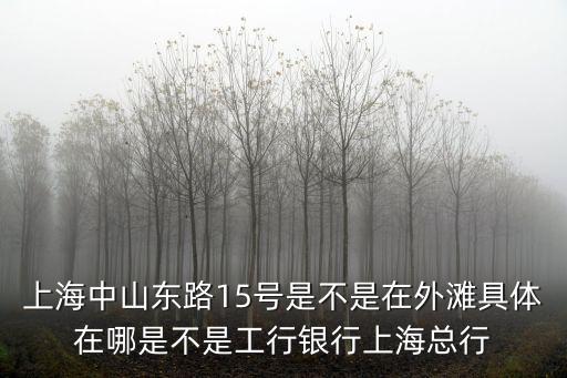 上海中山東路15號是不是在外灘具體在哪是不是工行銀行上海總行