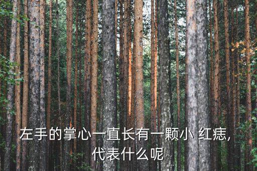 左手的掌心一直長有一顆小 紅痣, 代表什么呢