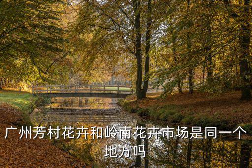 廣州芳村花卉和嶺南花卉市場是同一個地方嗎