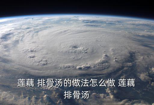  蓮藕 排骨湯的做法怎么做 蓮藕 排骨湯