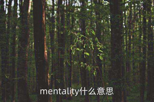 mentality什么意思