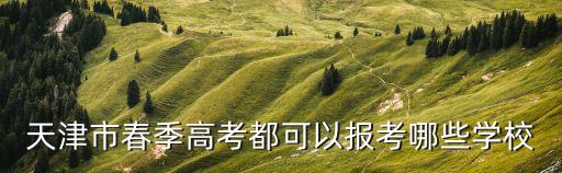 天津市春季高考都可以報考哪些學校