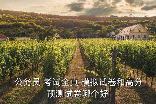  公務員 考試全真 模擬試卷和高分預測試卷哪個好