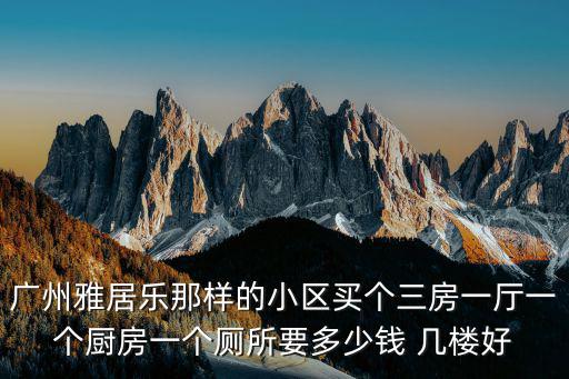 廣州雅居樂那樣的小區(qū)買個(gè)三房一廳一個(gè)廚房一個(gè)廁所要多少錢 幾樓好