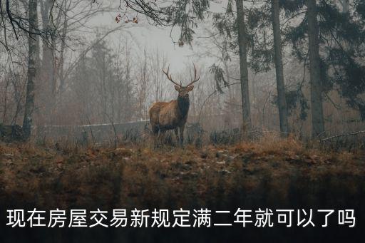現在房屋交易新規定滿二年就可以了嗎