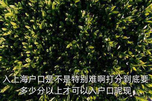 上海多少分可以積分落戶，2016上海居住證落戶需要多少積分