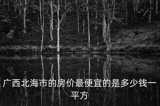 廣西北海市的房價最便宜的是多少錢一平方