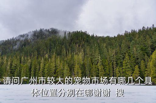 請問廣州市較大的寵物市場有哪幾個具體位置分別在哪謝謝  搜