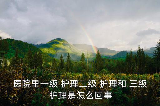 醫(yī)院里一級(jí) 護(hù)理二級(jí) 護(hù)理和 三級(jí) 護(hù)理是怎么回事