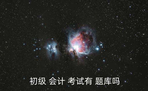  初級 會計 考試有 題庫嗎