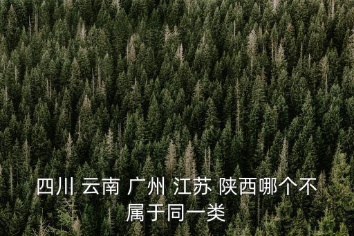 四川 云南 廣州 江蘇 陜西哪個不屬于同一類