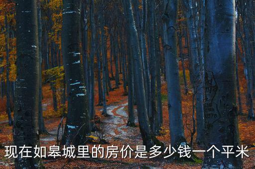 現在如皋城里的房價是多少錢一個平米