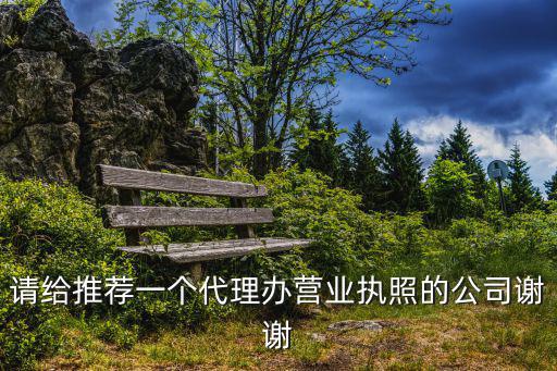 請給推薦一個代理辦營業執照的公司謝謝